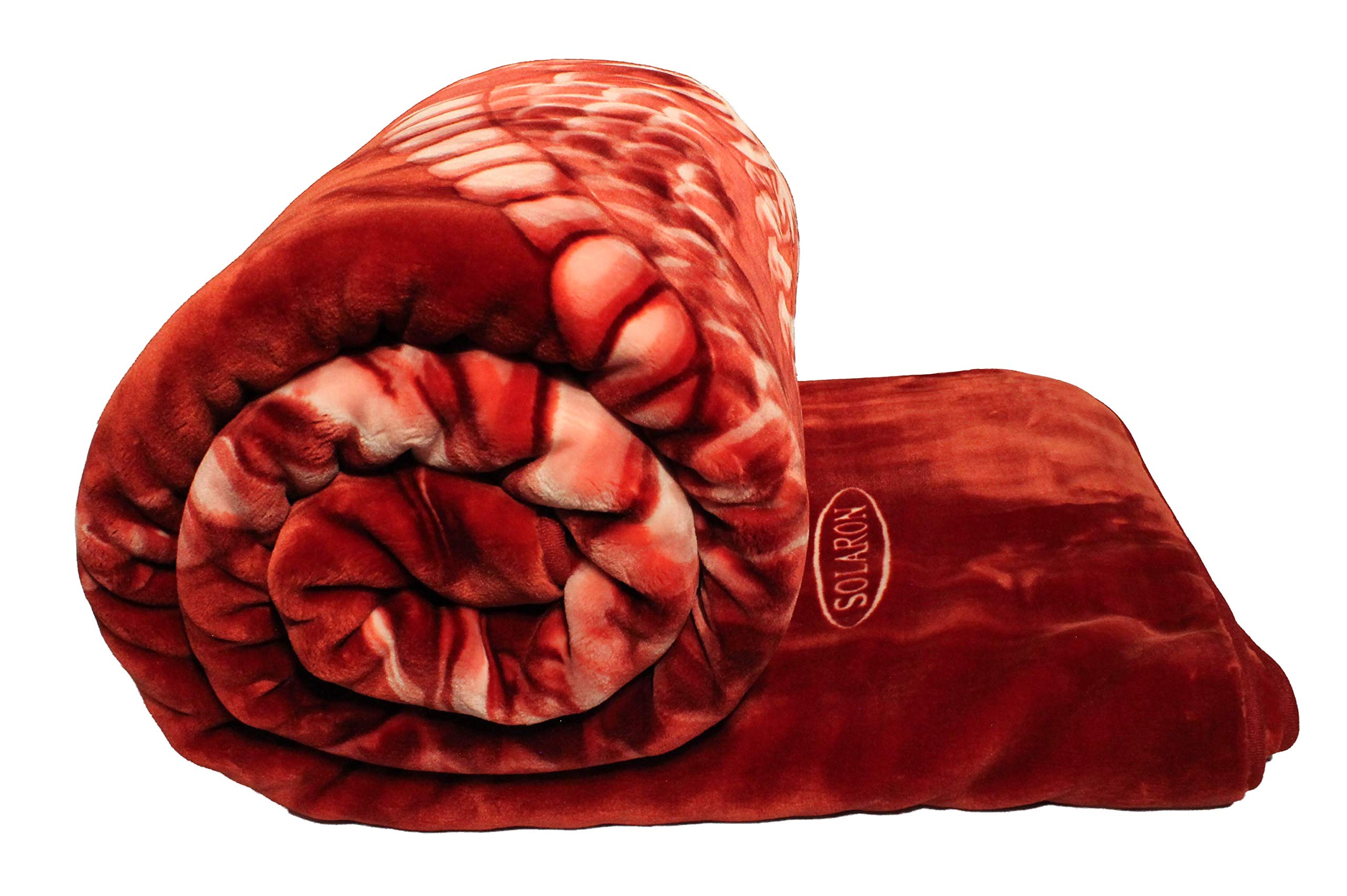 SOLARON Korean Super Thick Heavy Weight Ultra Silky Soft Mink Heavy Duty Reversible Blanket Bed