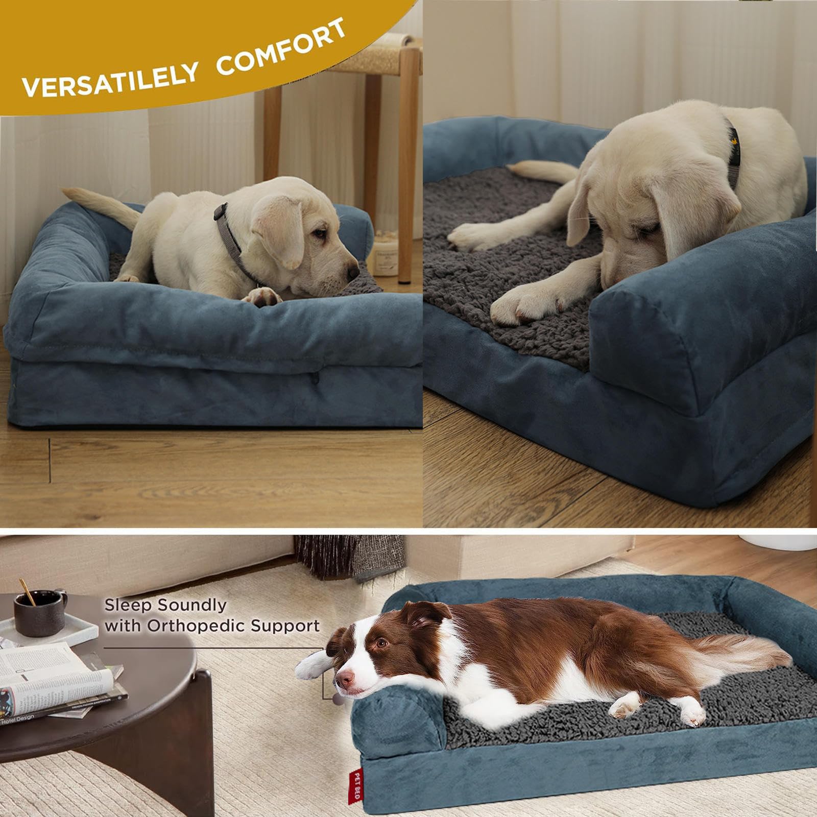 Amazon.co.jp: 噛んでも破れない犬用ベッド, 通気性いい、あったか