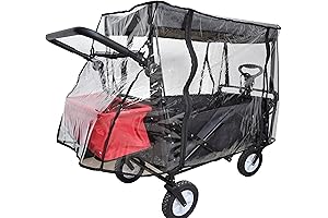 Rain Cover for Wagon Universal Clear Plastic Awning for Collapsible Beach Folding...