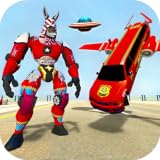 Police limo Zebra Robot Game Features: