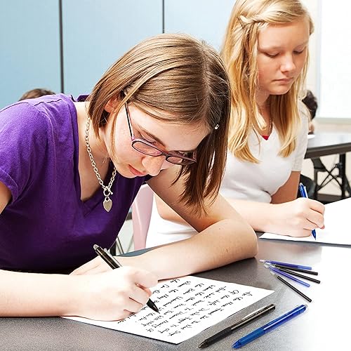 Miniatura 26 de Vanstek 12 repuestos de bolígrafo de gel azul borrable, repuestos de tinta de gel compatibles con bolígrafos borrables, punta fina de 0.028 in