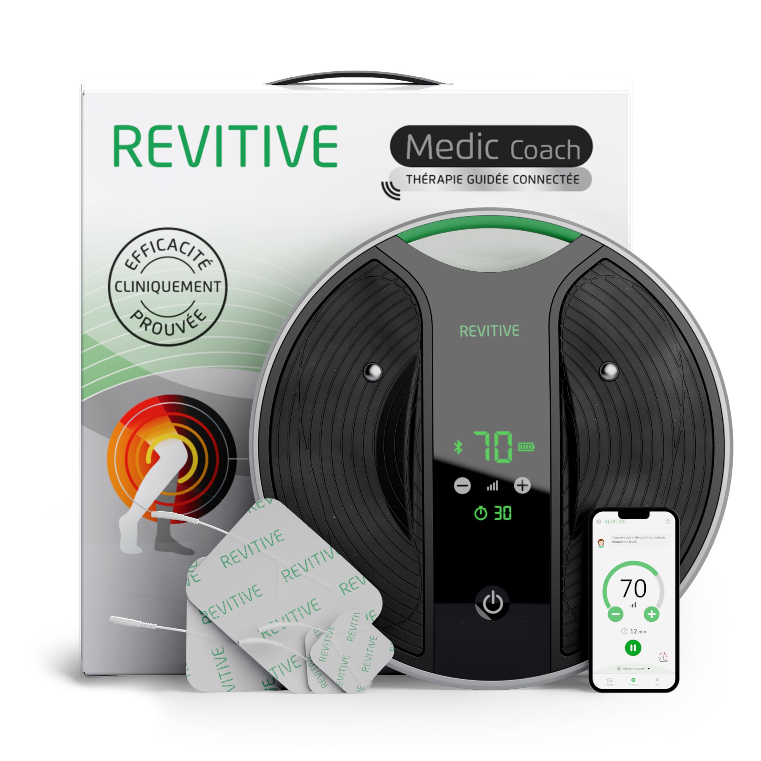 Revitive NOUVEAU et AMÉLIORÉ: Medic Coach® - Soulagement durable et personnalisé des douleurs sans médicaments