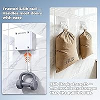 Vista 7 de SHIMIDO - Cierrapuertas automático mejorado sin perforaciones de 1000 g para puerta de pantalla, cierrapuertas automático deslizante con cordón