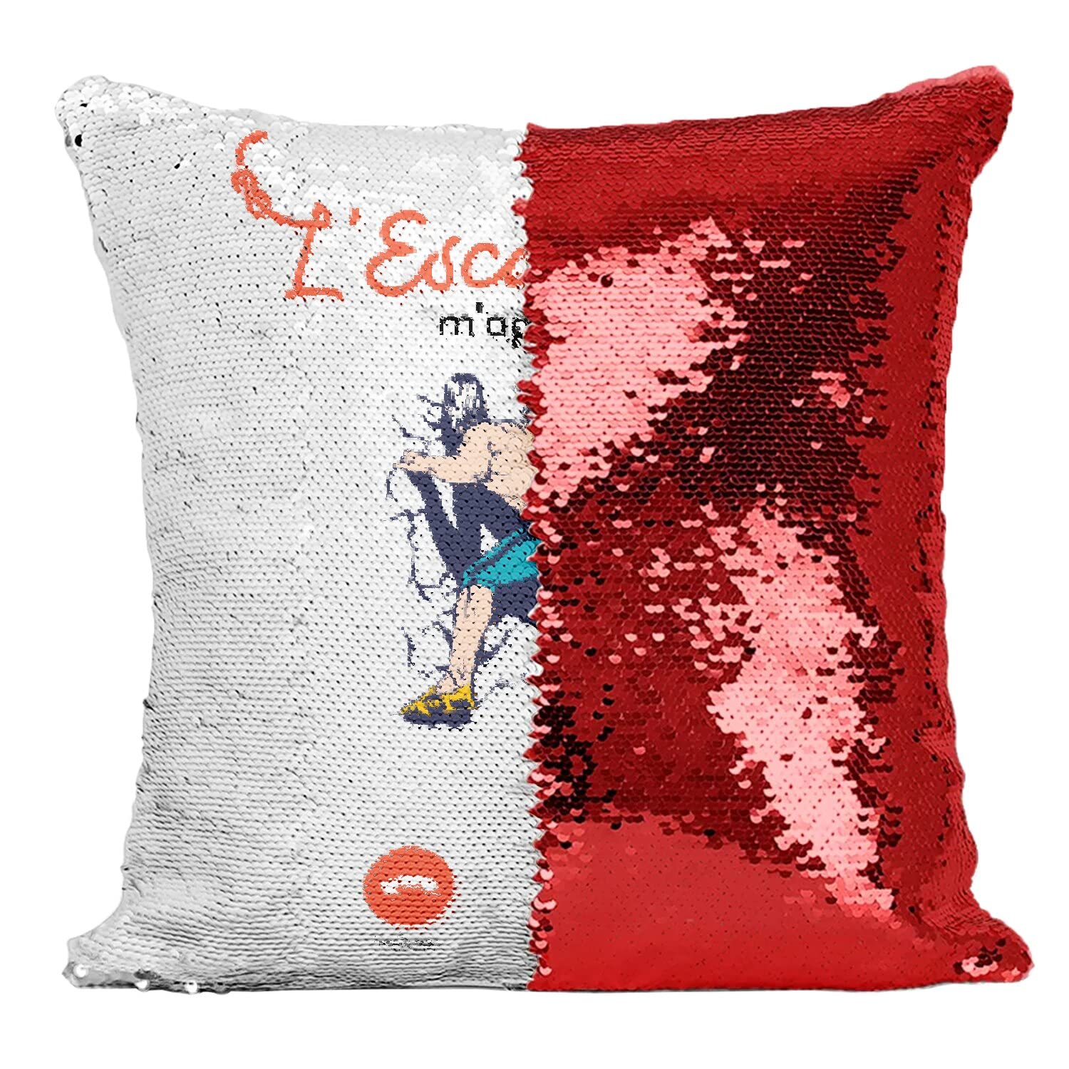 Coussin Sequin Rouge Escalade Idée Cadeau Sport Outdoor et Alpinisme