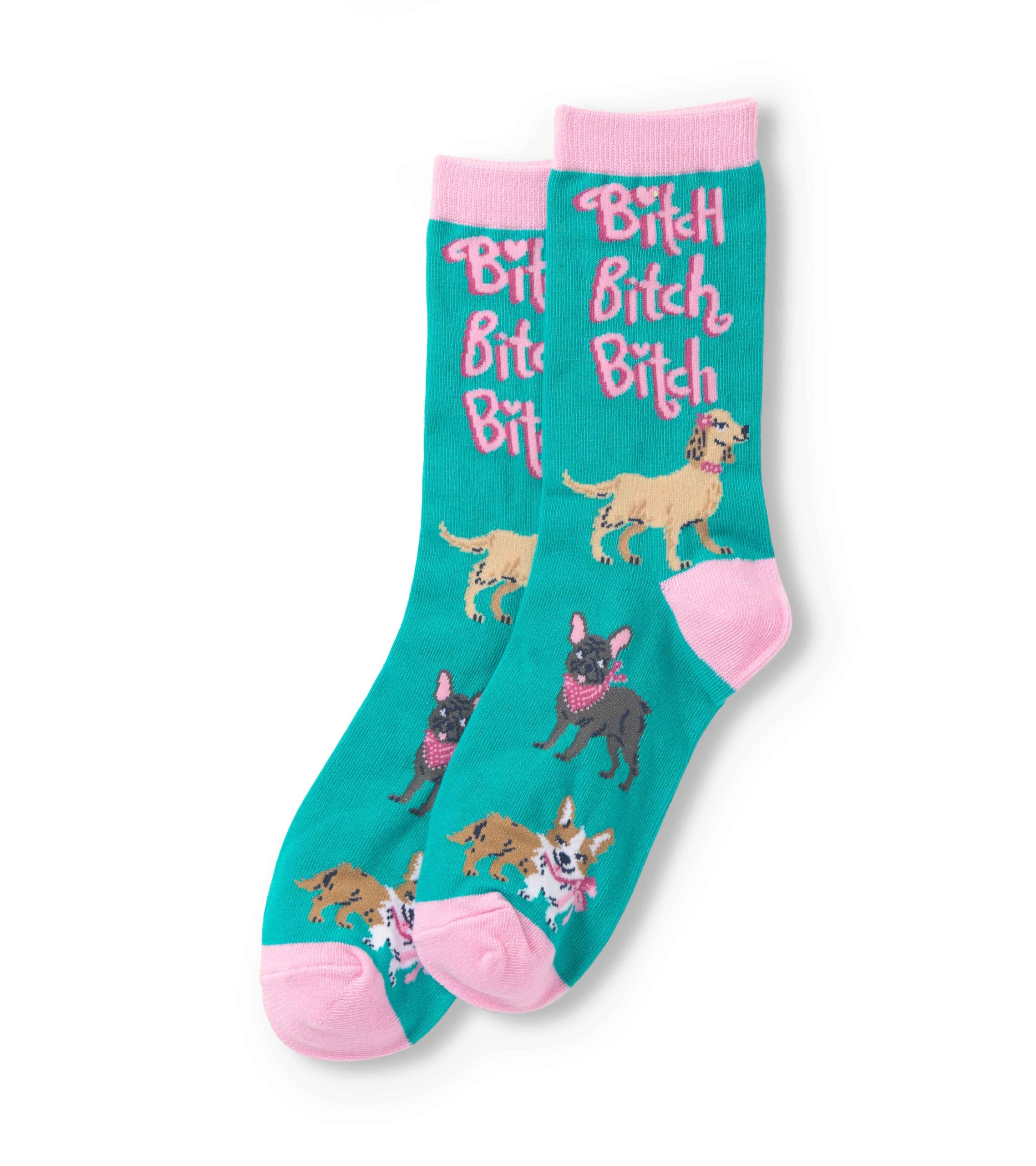 Little Blue House Women's Printed Crew Socks, One size