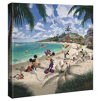 新品 サーフミッキー SURF MICKEY WALL CANVAS ART Disney Goofy Mickey Donald Surfing, Three Pals Riding the