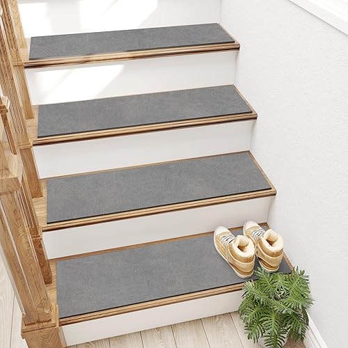 Pisos suaves para escaleras de madera, reutilizables, antideslizantes, de seguridad, contemporáneo, duradero, para escaleras de escalera, 15