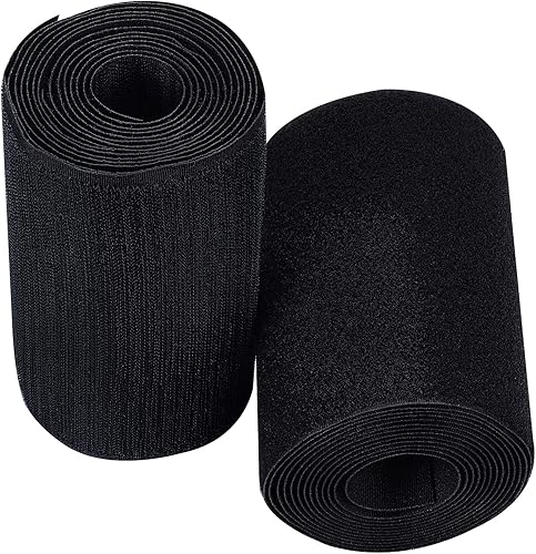 BENECREAT Rollo de cinta de velcro para coser de 4.4 yardas y 6 pulgadas de ancho, tiras de nailon no adhesivas, cierre de tela para coser y