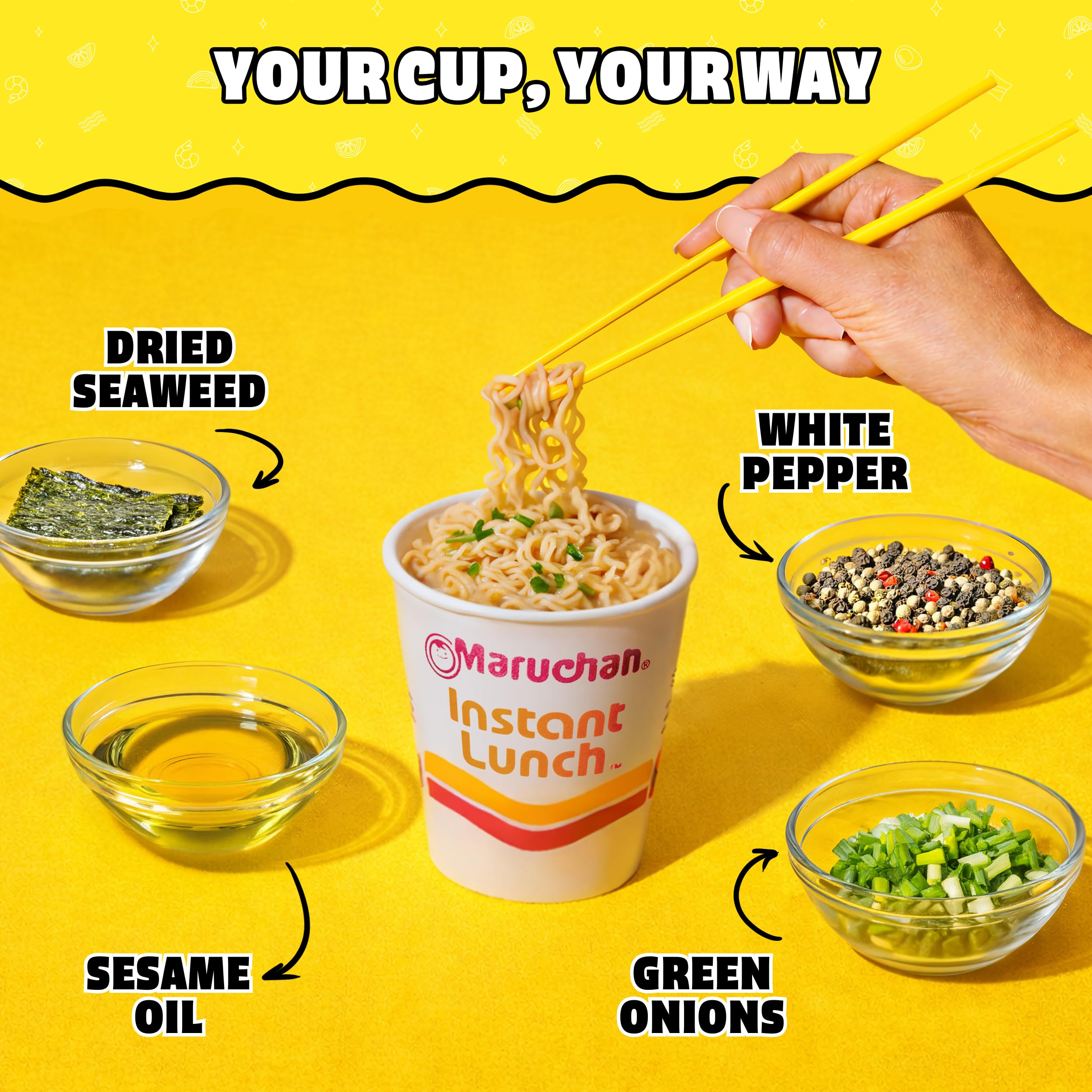Maruchan Instant Lunch sabor camarones, 2.25 onzas, paquete de 12