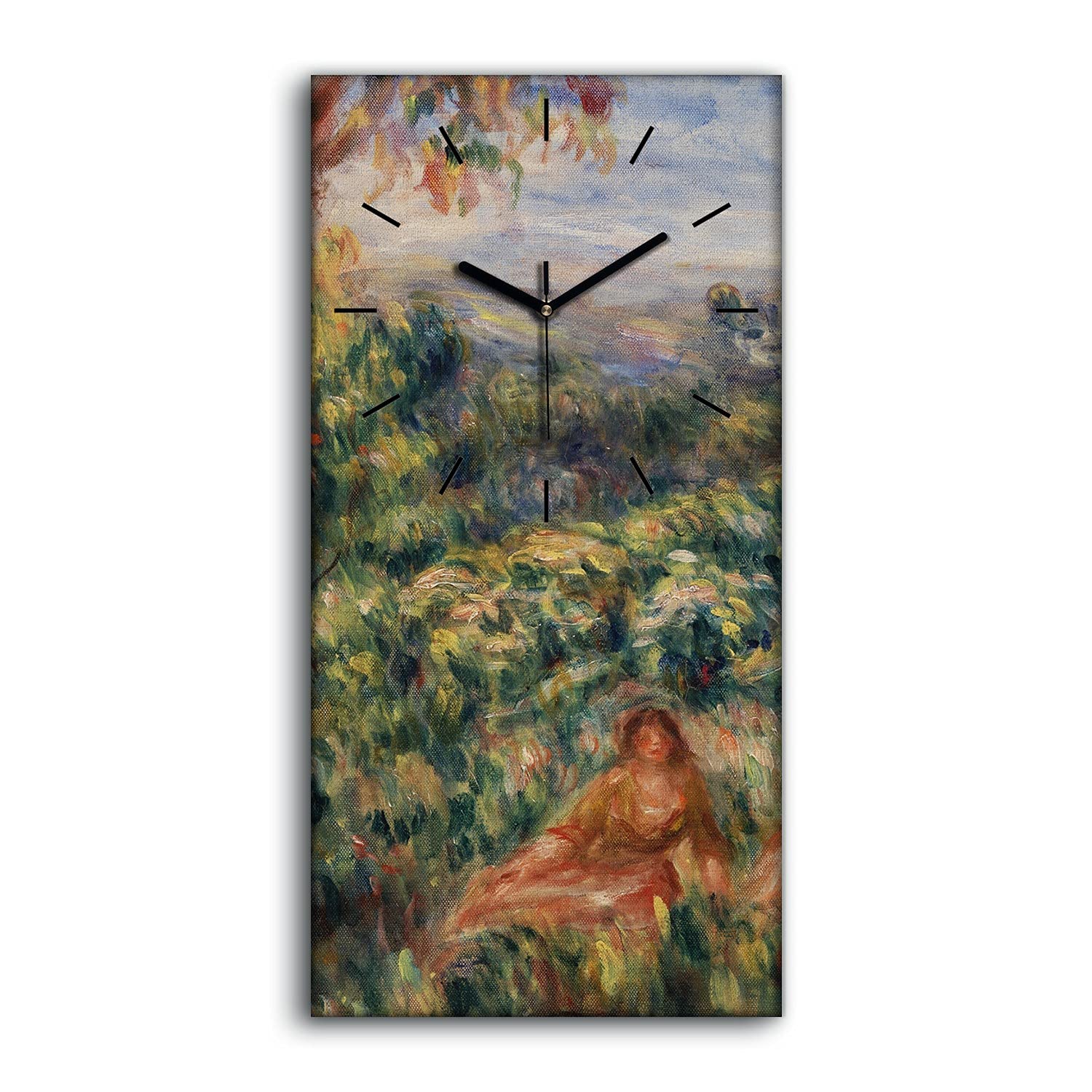 Horloge murale 30x60cm Coloray tableau art moderne abstrait chambre salon décoration silencieuse