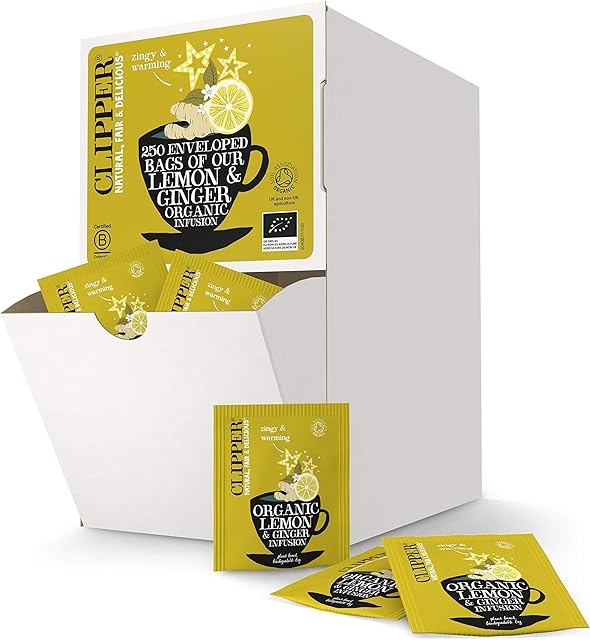 Clipper Organic Infusion Lemon and Ginger Enveloped 250 Teabags 625 G