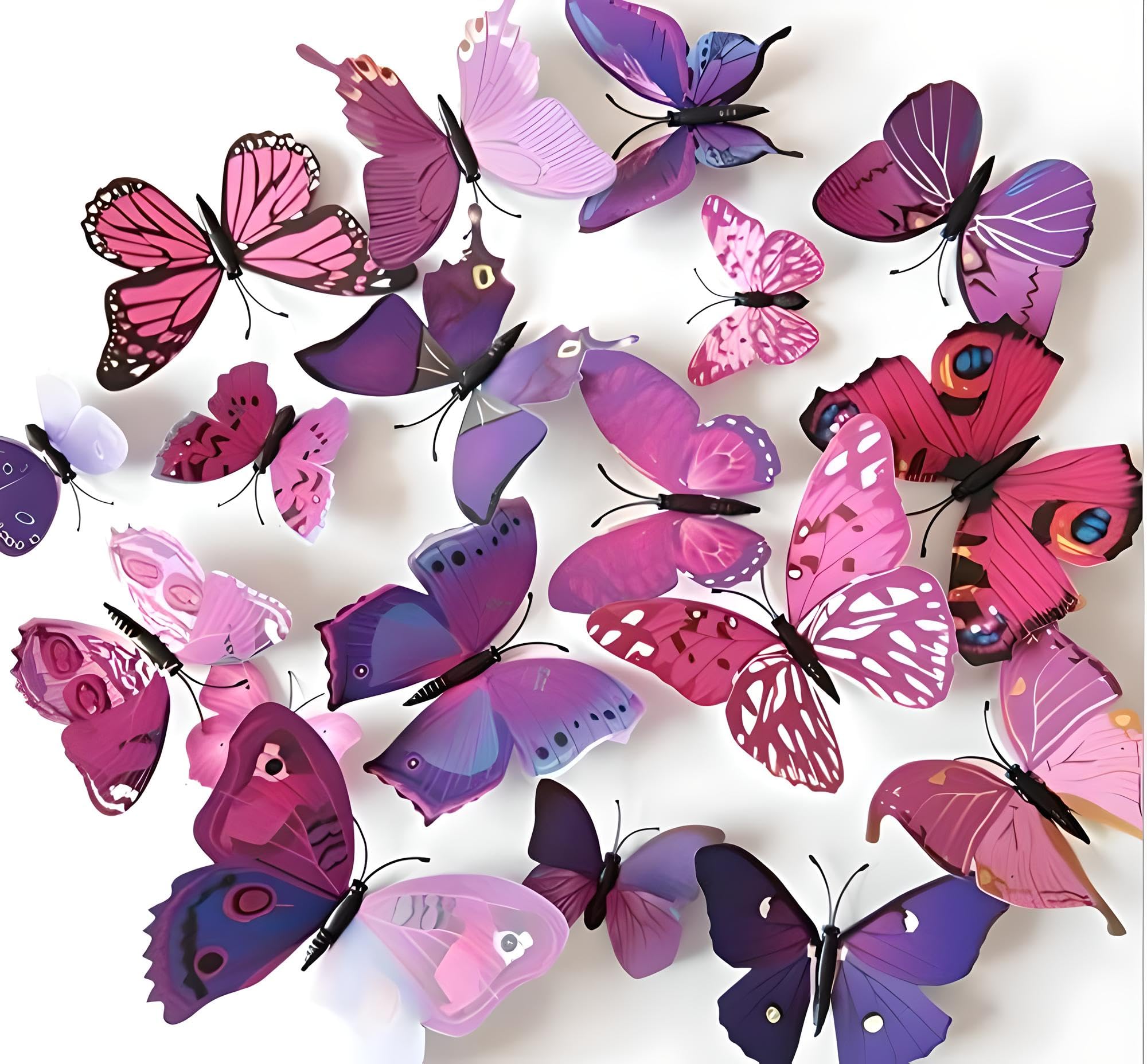 JAAMSO ROYALS 3D Butterfly Stickers for Wall, Decoration Items, Stickers, Home-Decor, for Walls Decoration (90CM X 90CM)-picture-19