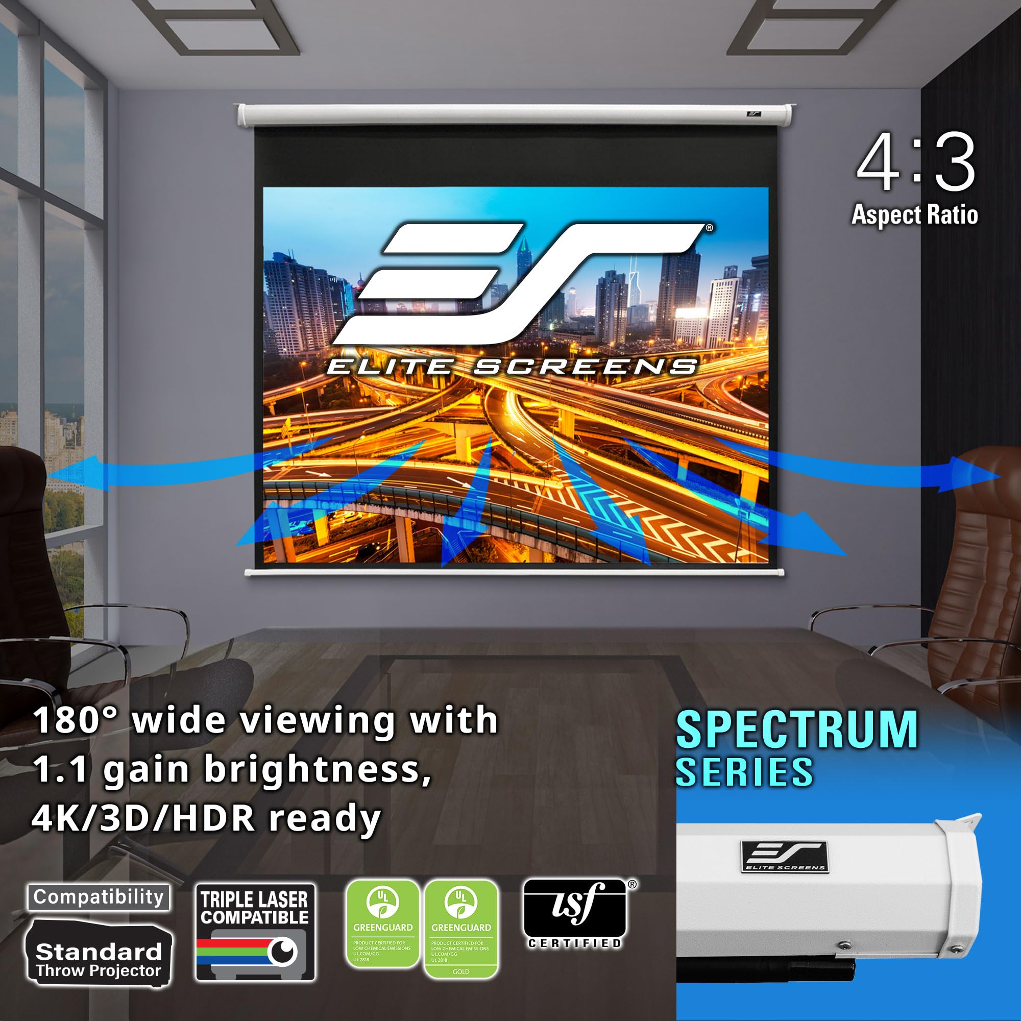 Amazon.com: Elite Screens Spectrum, 84-inch Diag 4:3, Electric
