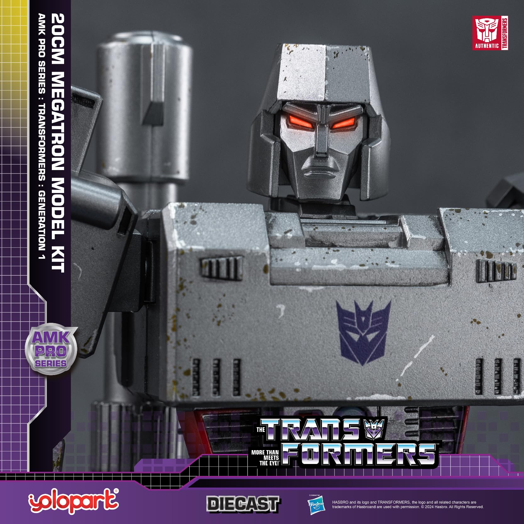 Juguetes Megatron Transformers, Muñecos de Acción G1 de 7,87 Pulgadas, Kits de Modelos Altamente Bisagras Con Armas Mejorada