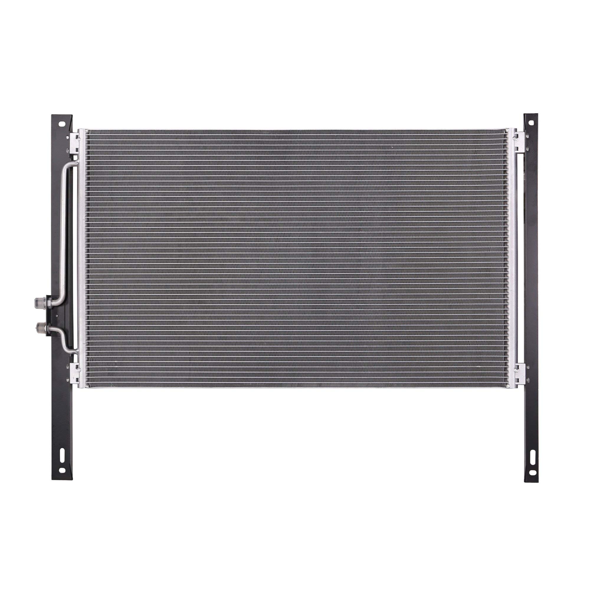 Cooling System Premium Complete Aluminum AC Condenser Replacement Compatible With 97-02 International 4700 9100 9200 9400 SBA 9900i 9900ix 33 9/16" x 18 13/16" Core 9240828 657001
