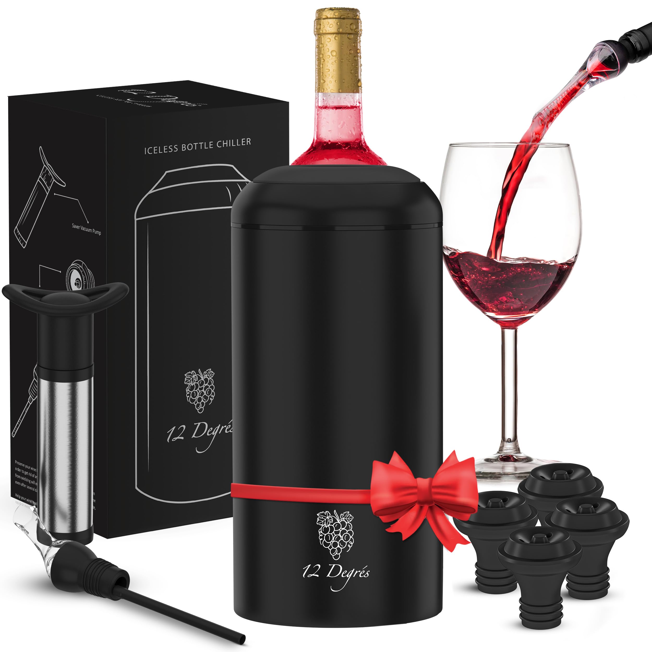 Wine Chiller Set - Keep Wine Cool & Fresh -11
