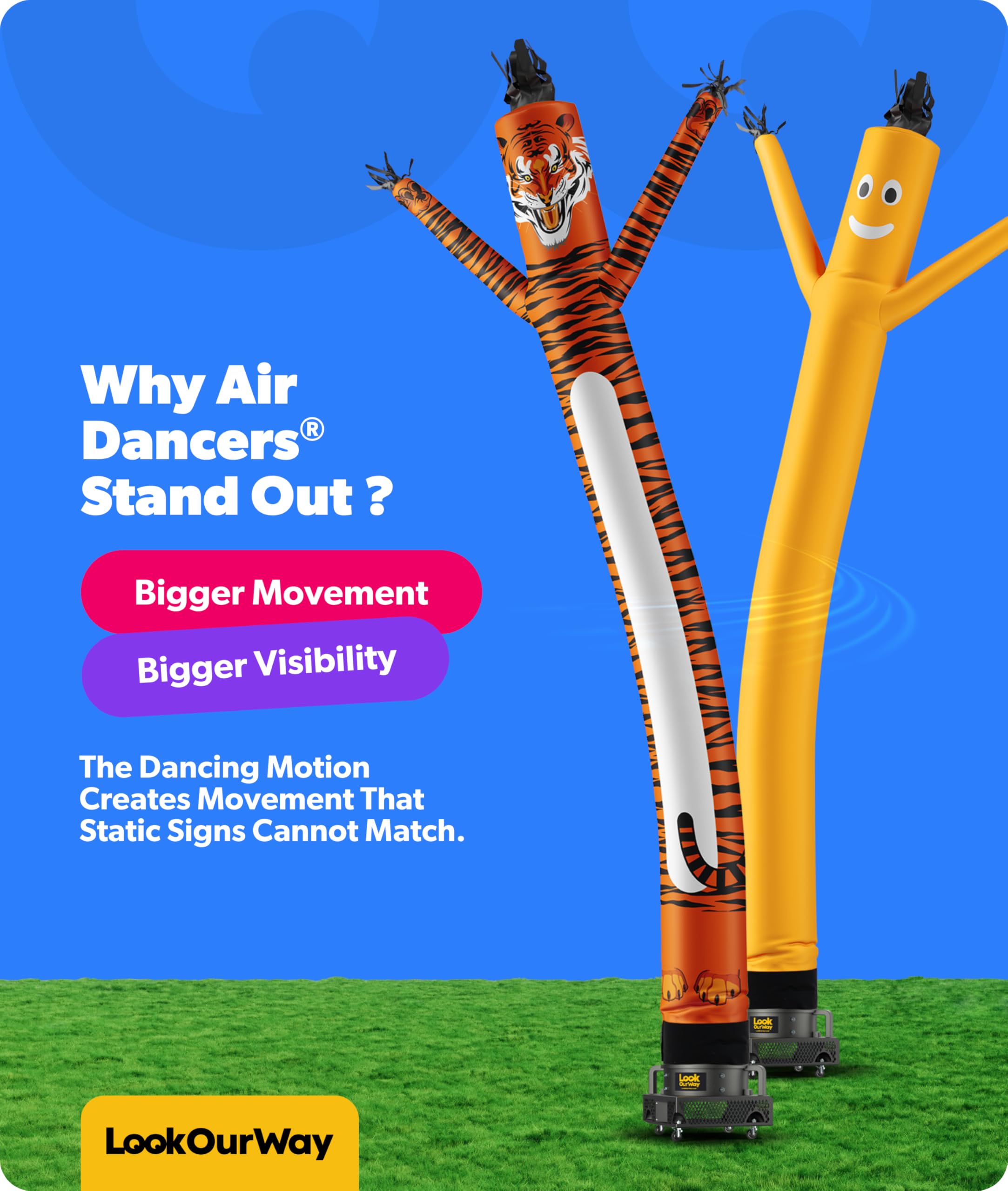 Amazon.com: LookOurWay Air Dancers Wacky Waving Inflatable Tube
