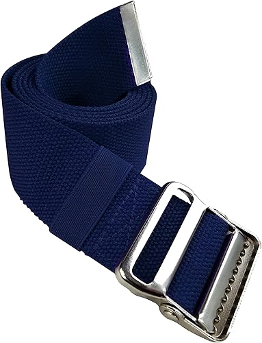 Vista 43 de LiftAid Cinturón de transferencia y marcha de 60 pulgadas con hebilla y bucle de metal, ayuda para caminar, pararse y transferir para personas Negro