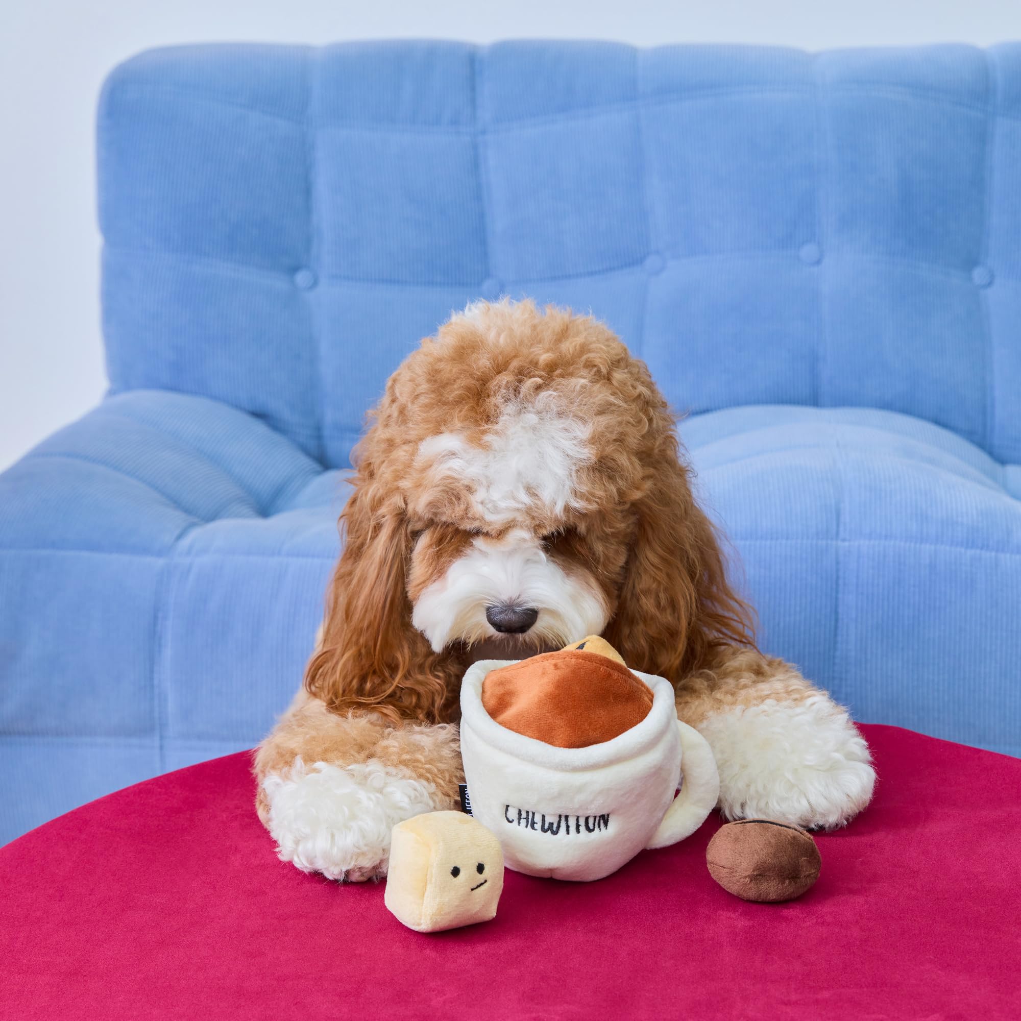 CHEWFFON Hunde-Spielzeug „Kaffeetasse“ – interaktives Schnüffel- & Versteckspielzeug mit Quietsch- und Knisterfunktion gegen Langeweile, Intelligenzspielzeug für alle Hunderassen