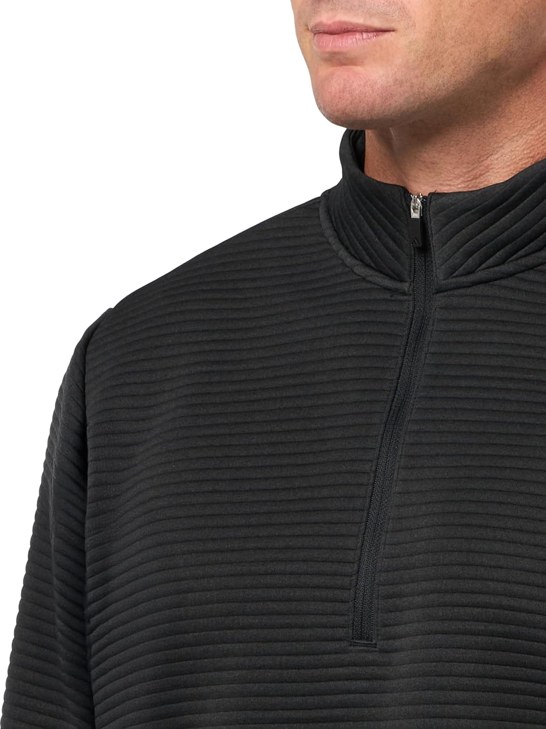 Adidas Mens Ultimate365 DWR Textured Quarter-Zip Pullover - Image 3