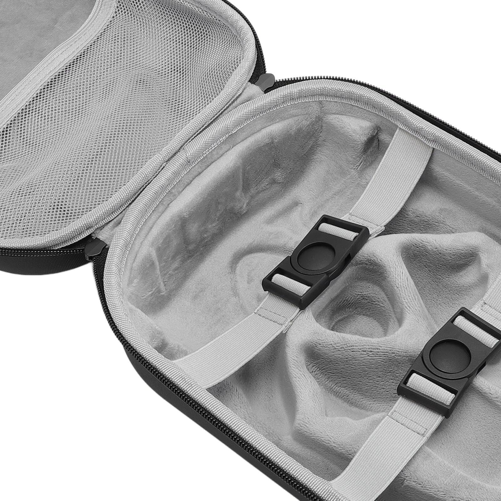 lyrlody Custodia Rigida da Viaggio, Custodia da Viaggio Organizer per Elettronica EVA PU, 13 X 9,4 X 5,3 Pollici, Antiurto per Controller Visori VR Cavi Caricabatterie per Viaggi Lavoro Casa (BLACK)