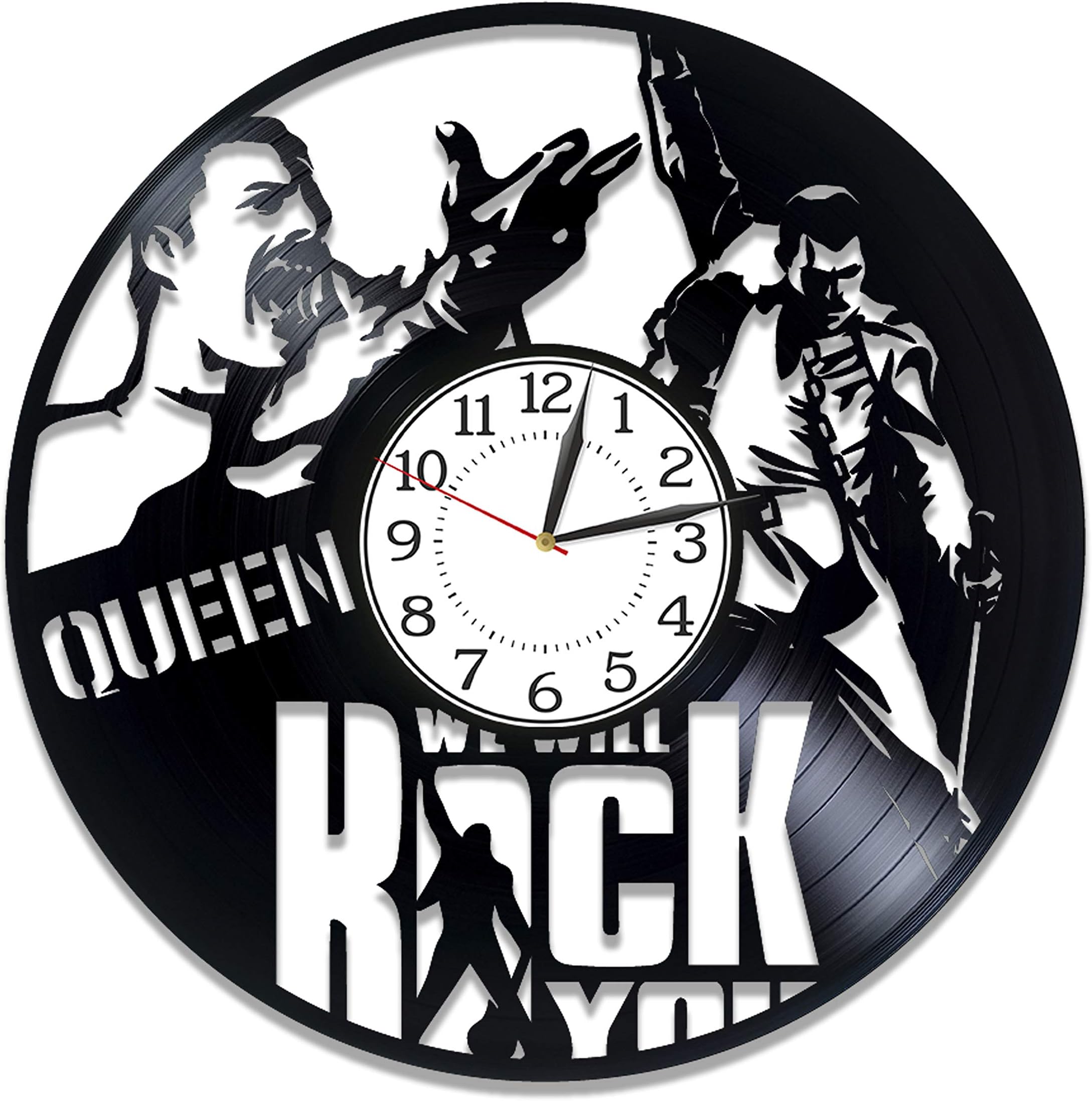 Queen Vinyl Record Clock 12 Inches Rock Band Wall Decor