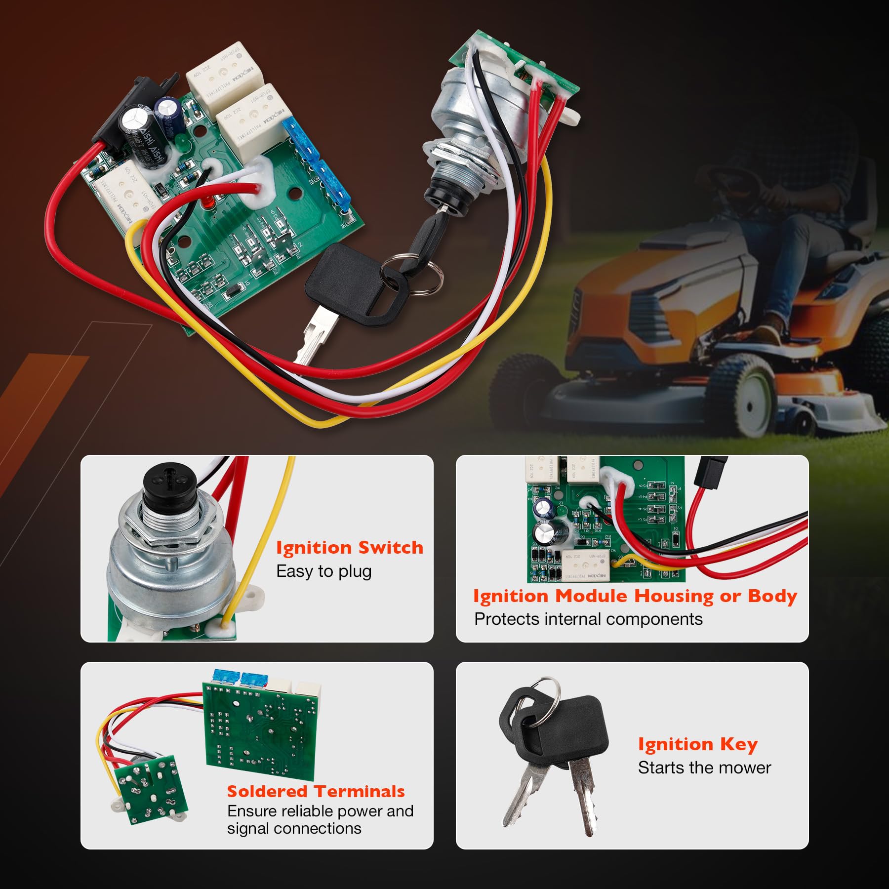 Amazon.com: AM132500 Ignition Switch Module with Keys Compatible