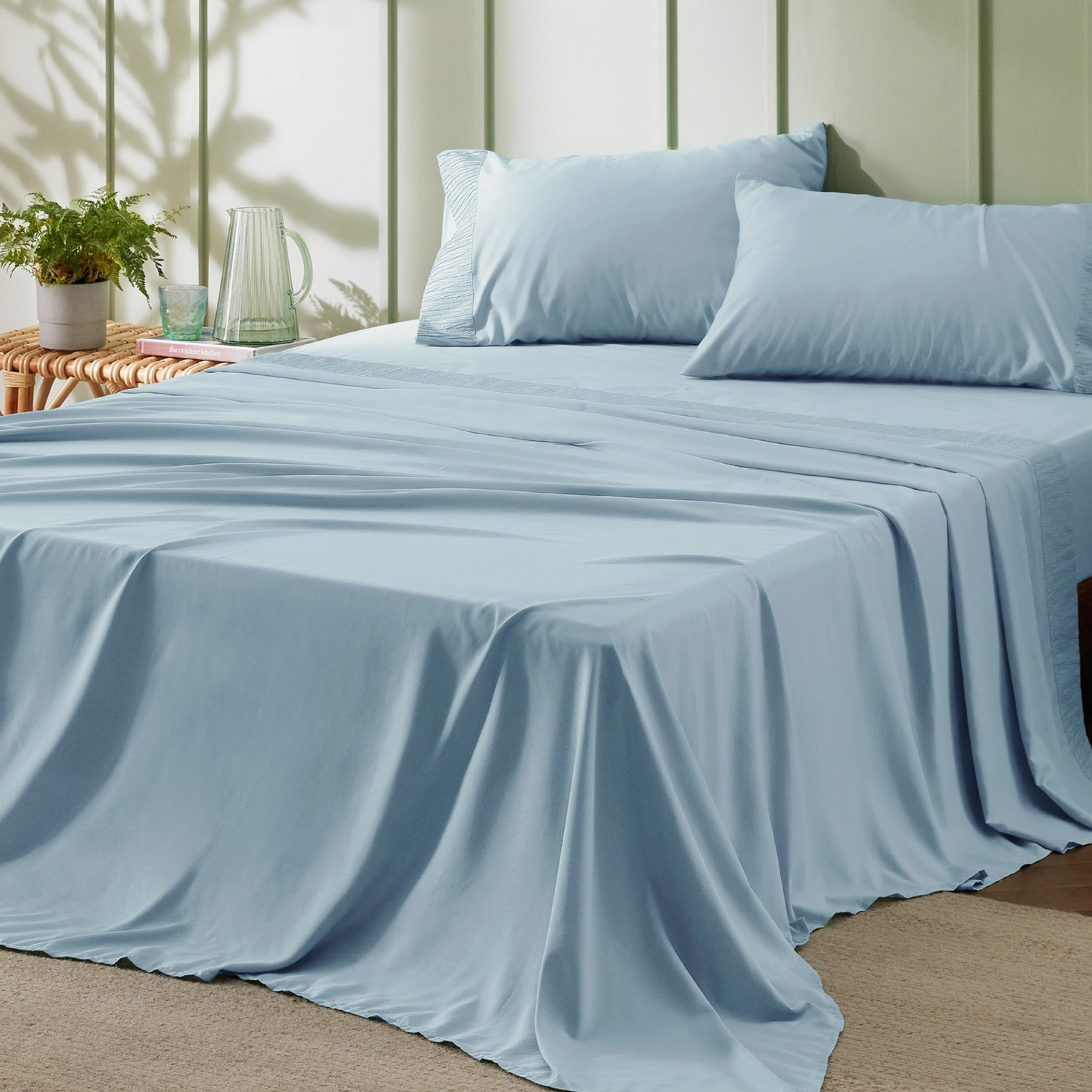 Bedsure Full Size Sheets - 4 Pieces Soft, Breathable, Cooling Bed Sheets