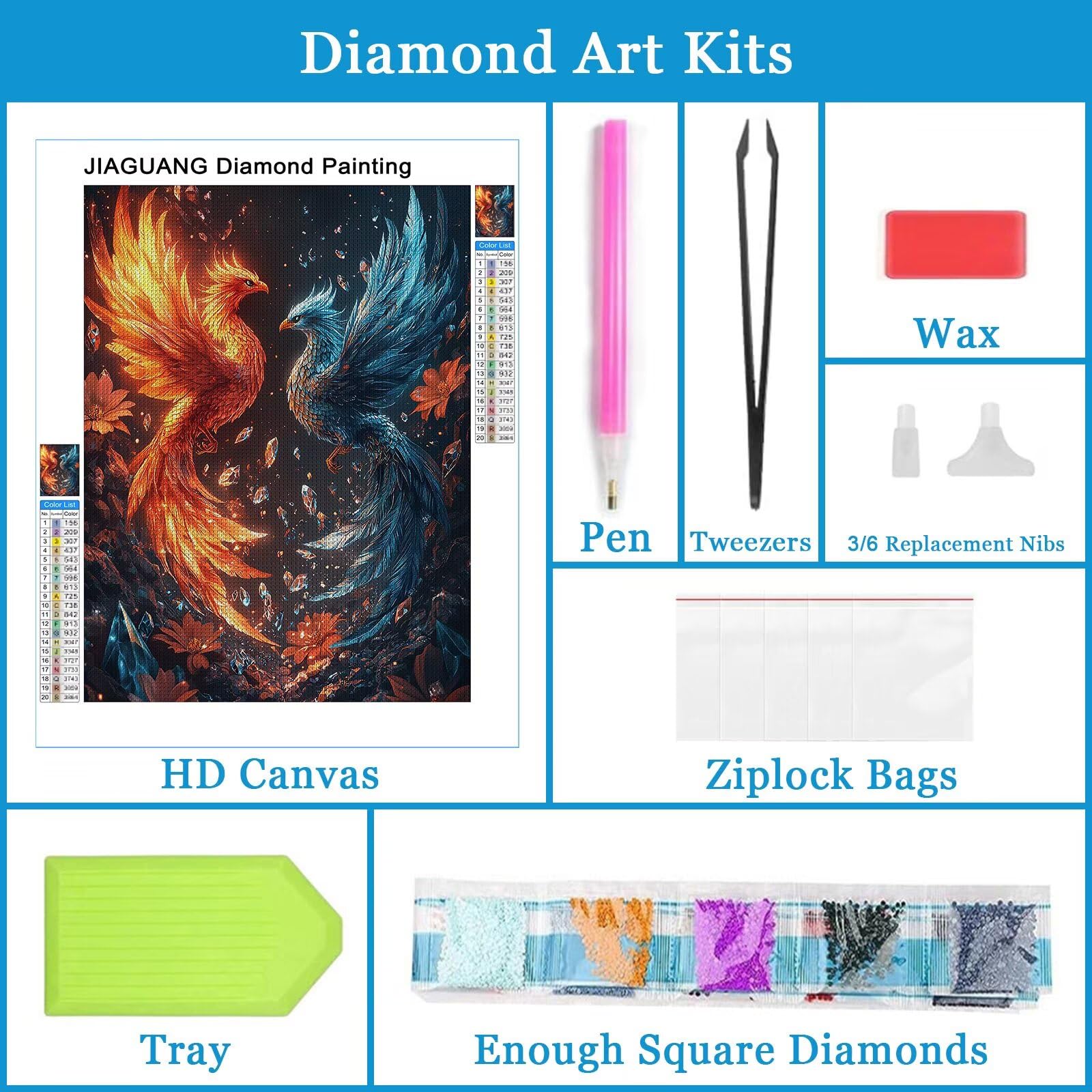 Diament Malarstwo Dorosły Feniks Diament Malarstwo dla dorosłych, 5D DIY Diamentowe Malarstwo Pełny zestaw Anime, Haft Diamentowy Kryształ Ścieg krzyżykowy dla początkujących, Dekoracja ścienna do