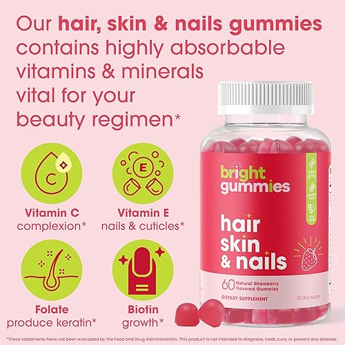 Miniatura 8 de Gomitas para el crecimiento del cabello con biotina de 5000 mcg + vitaminas C, E y zinc, ayudan a prevenir el adelgazamiento y la pérdida del
