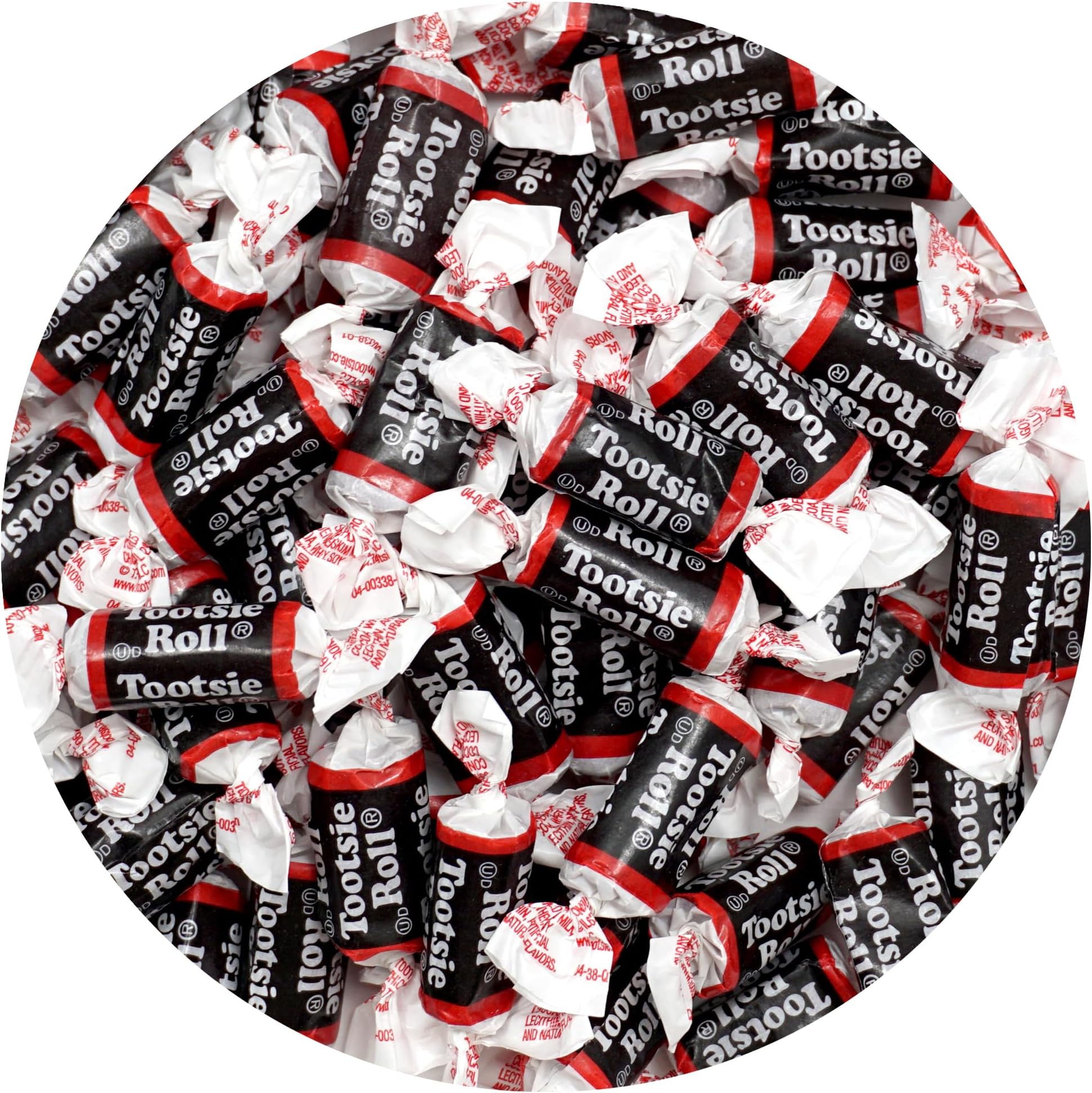 Tootsie Roll Midgees, 1lb Bulk Bag (Approx. 70 Pieces), Mini Chewy Candies, Individually Wrapped Bulk Candy, Chocolate Candies, The Hampton Popcorn & Candy Company