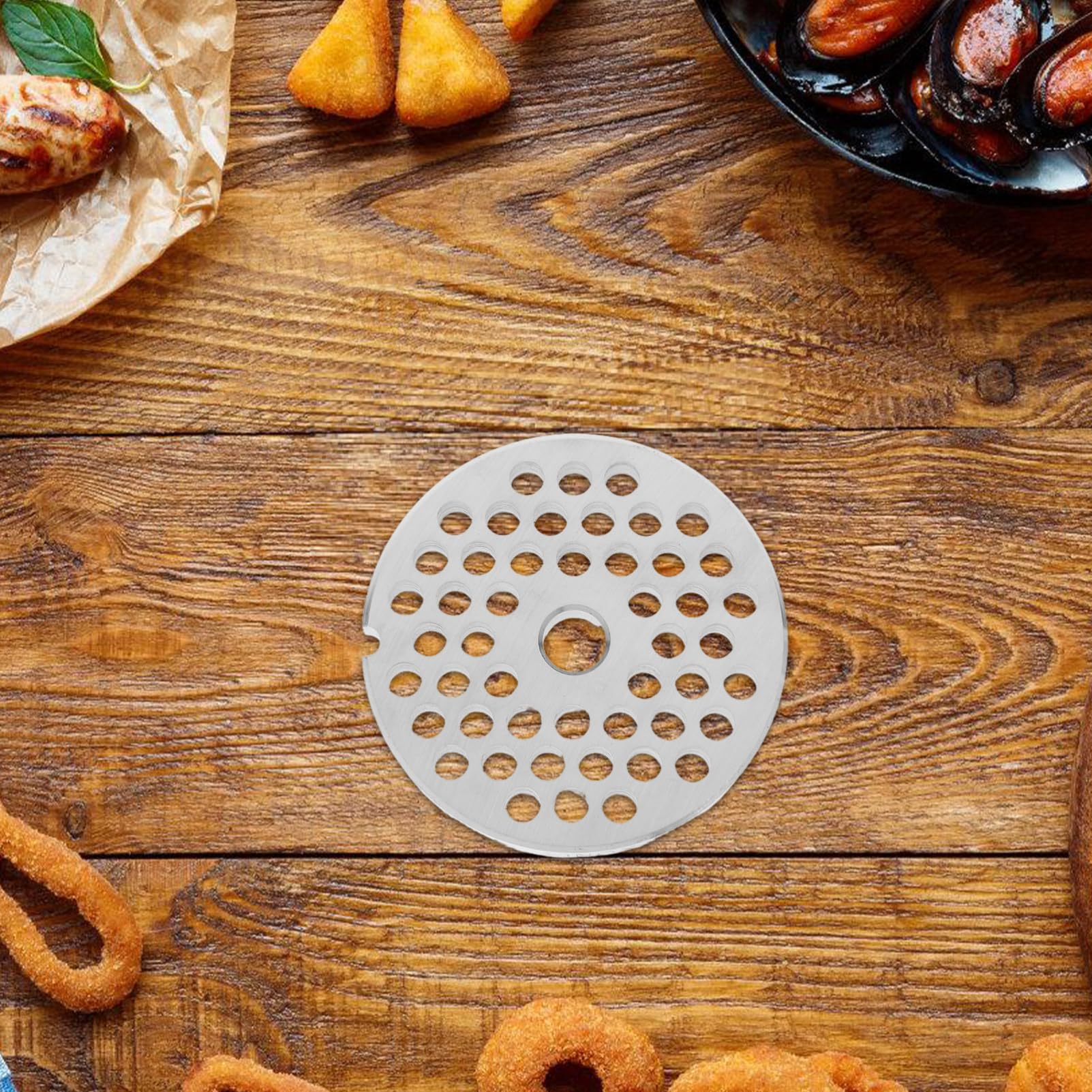 VALICLUD Disco Di Macinazione Per Tritacarne Elettrico 12# Foro 6mm in Acciaio Inossidabile Accessorio Per Carne Piastra Di Ricambio Per Cucina Macinazione Uniforme Produzione Di Salsicce