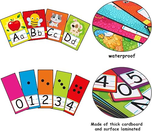Miniatura 3 de Outus Juego de 37 tableros de anuncios del alfabeto, tarjetas de números del alfabeto, línea del alfabeto para pared del aula, aprendizaje temprano,