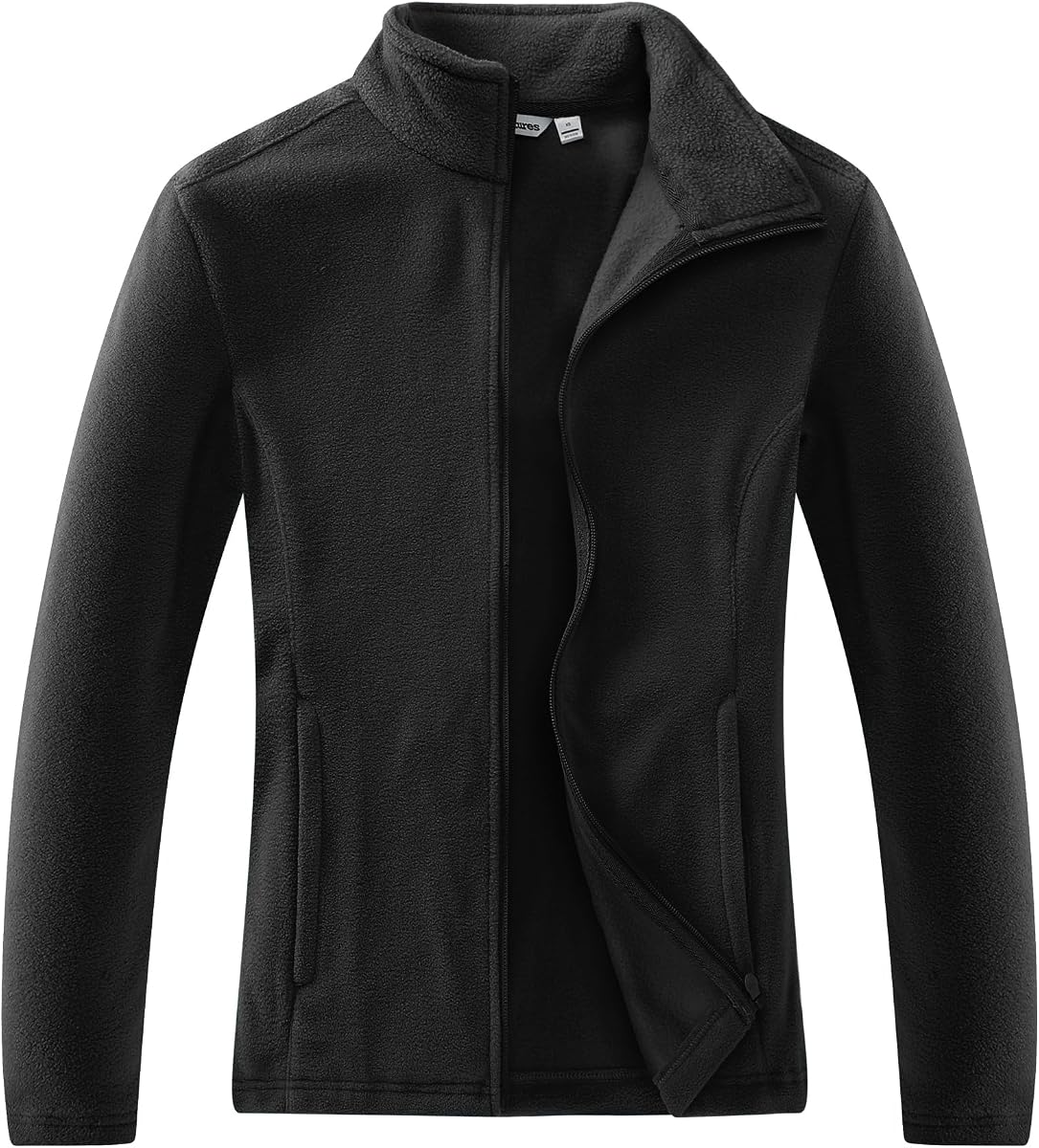 Outdoor Ventures Chaqueta de forro polar suave de manga larga con cremallera para mujer, ligera y cálida, para otoño e invierno