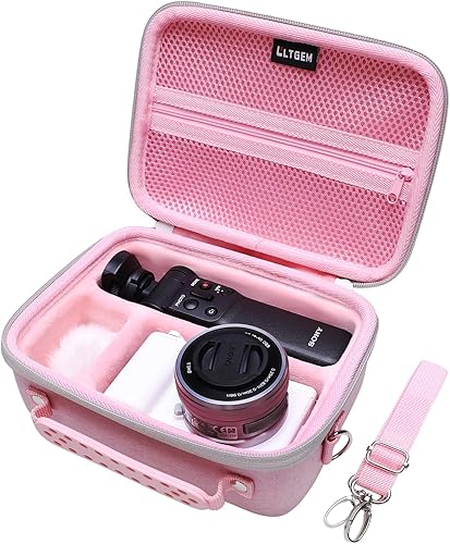 Vista 18 de LTGEM - Funda para cámara compatible con cámara Sony Alpha ZV-E10 / ZV-1F / ZV-1 / ZV-1 II con correa para el hombro LTGEM, compatible con kit