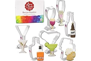 Professional Glass Bottle Cutter With 7-Piece Cocktail Cookie Cutter Set