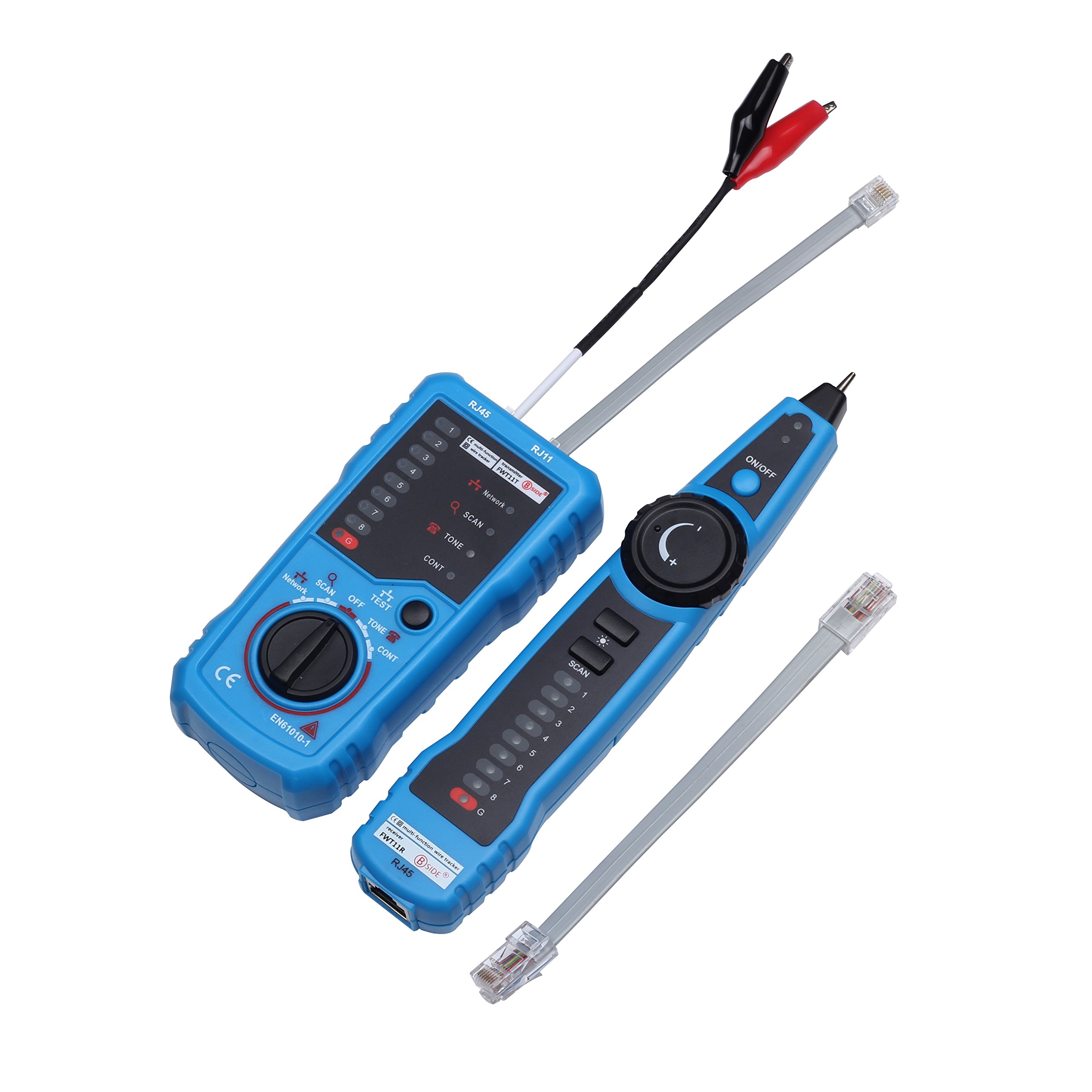 AideTek FWT11 RJ45 RJ11 Tester per Cavi Telefonici Rete LAN TV Cavo Elettrico Trova Fili Tracker