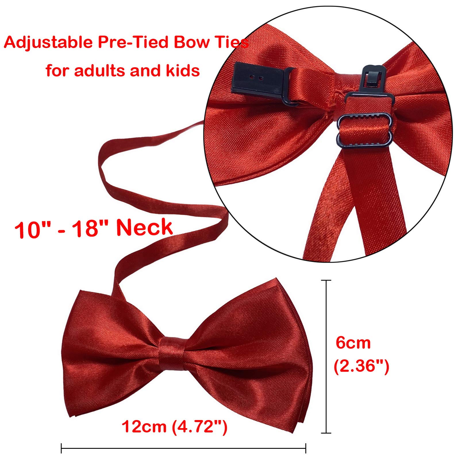 Pajarita y tirantes - Tirantes elásticos ajustables en forma de Y preatados - Accesorios para fiesta de vestir