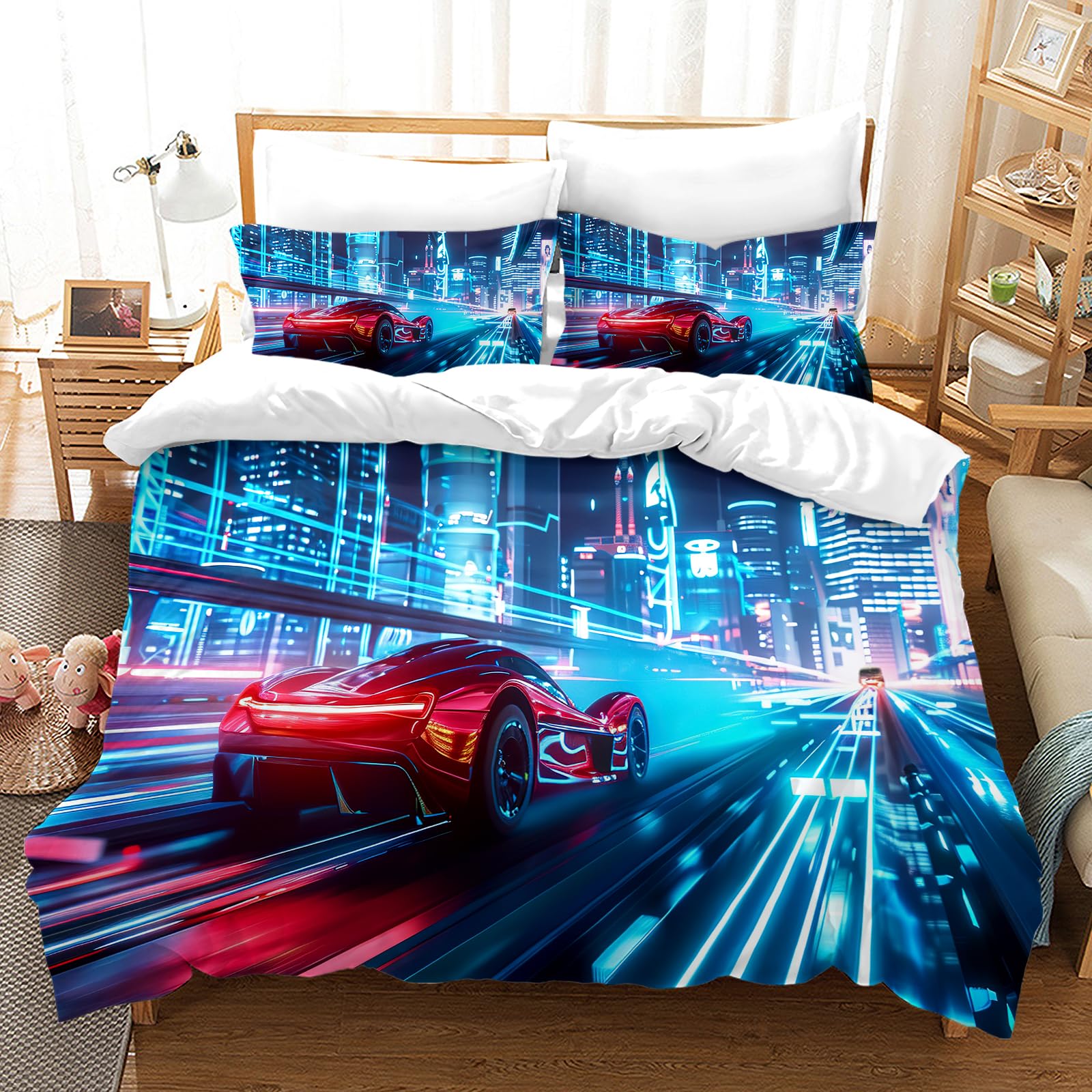 CXYXHW Beddengoedset met kersenbloesem, Japanse Sakura dekbedovertrek, schilderstijl, microvezel dekbedovertrekset, 3-delig, voor kinderen, dekbedovertrek met 2 kussenslopen, kersenbloesem 1, 220 x
