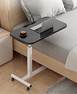サイドテーブル 昇降サイドテーブル ノートパソコンスタンドデスクサイドラック パソコンテーブル 介護テーブル 360°回転 キャスター付 簡単組み立て 移動式 在宅勤務 多目的 怠惰な人の机