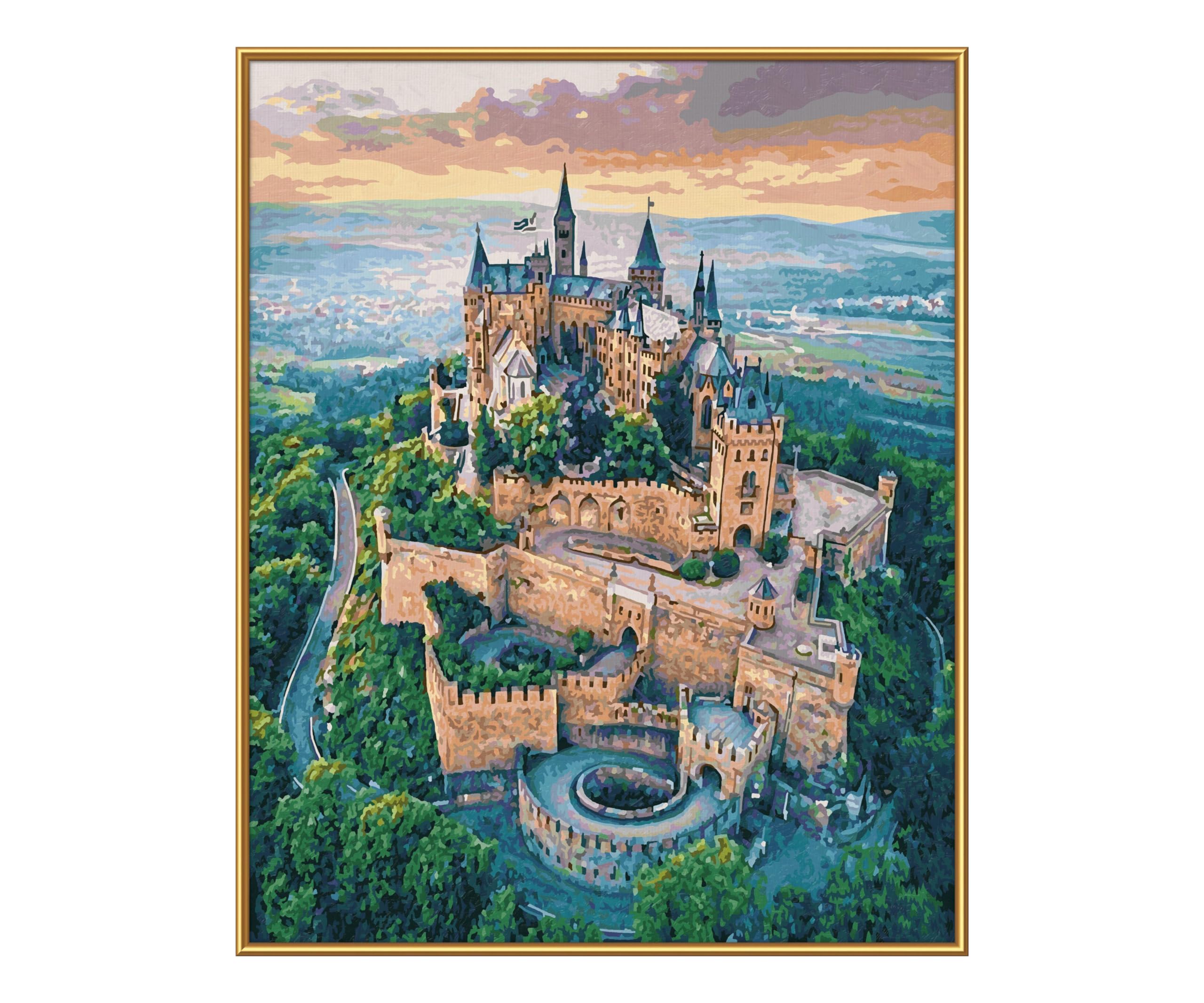 Schipper 609130882 - Dipingere con i Numeri, Burg Hohenzollern, Pittura per Adulti, pennelli e Colori acrilici, 40 x 50 cm