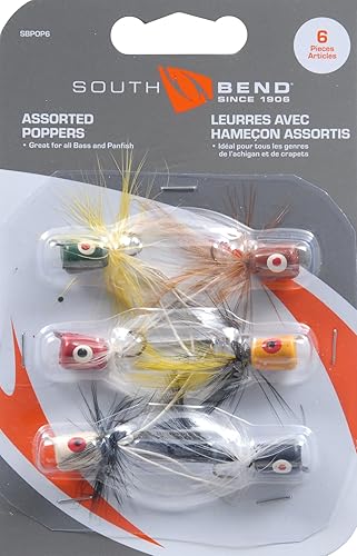 Miniatura 2 de South Bend Señuelos popper variados, Paquete de 6
