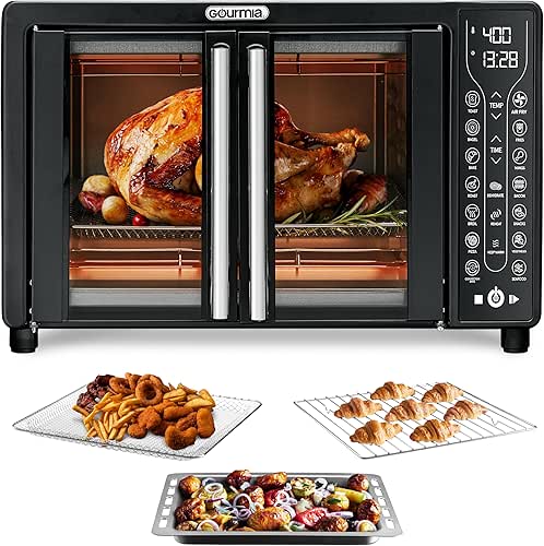 Gourmia Toaster Oven Air Fryer Combo 17 cooking presets 1700W