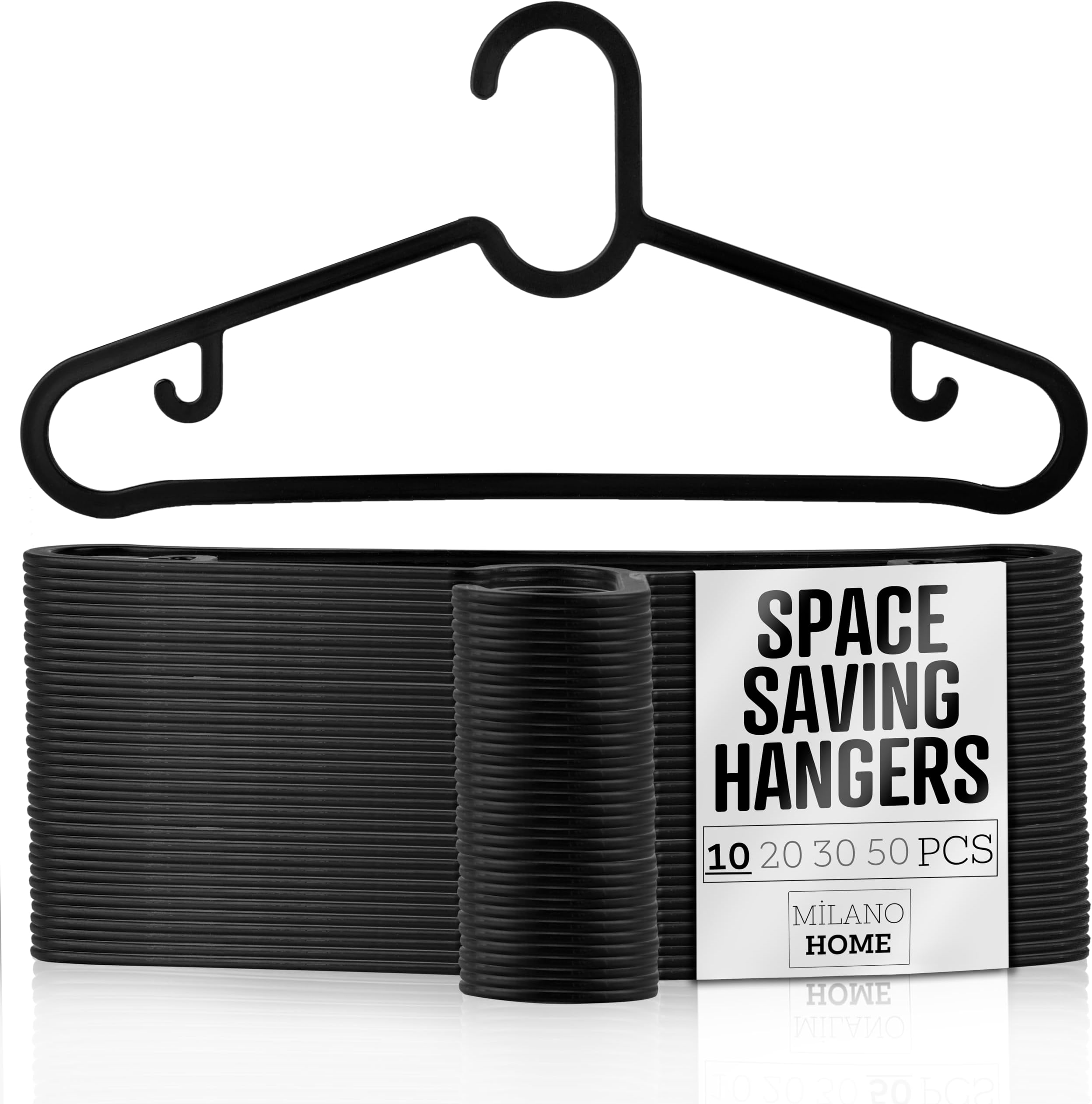 milano home Plastic Hangers 10 Pack, Spruttig Hangers