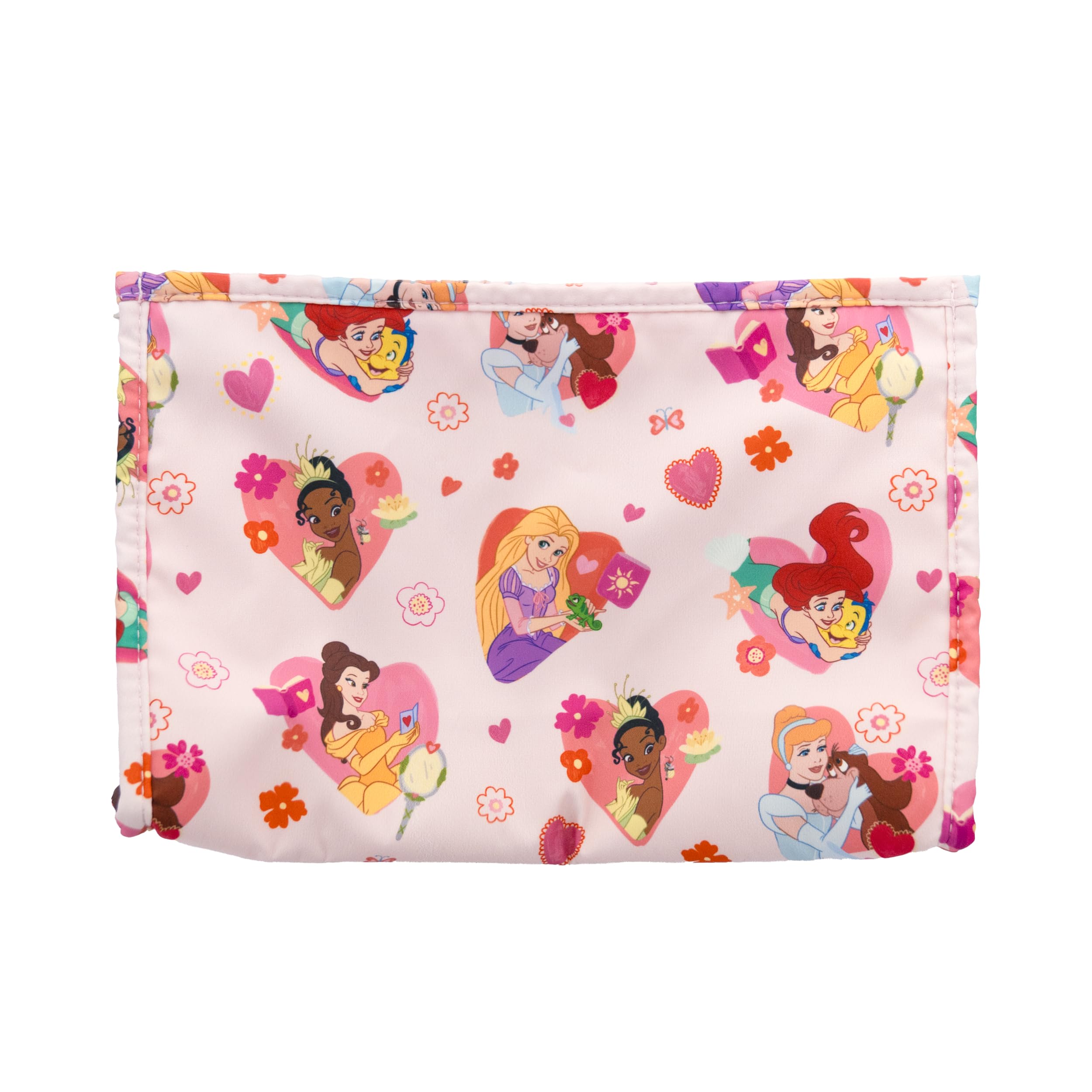 Disney Princess Ariel, Vaïana & Rapunzel Toiletry Bag – Large Zipped Compartment Purple – Practical and Fairy Design – Travel or Bathroom Accessory – Official Product Disney