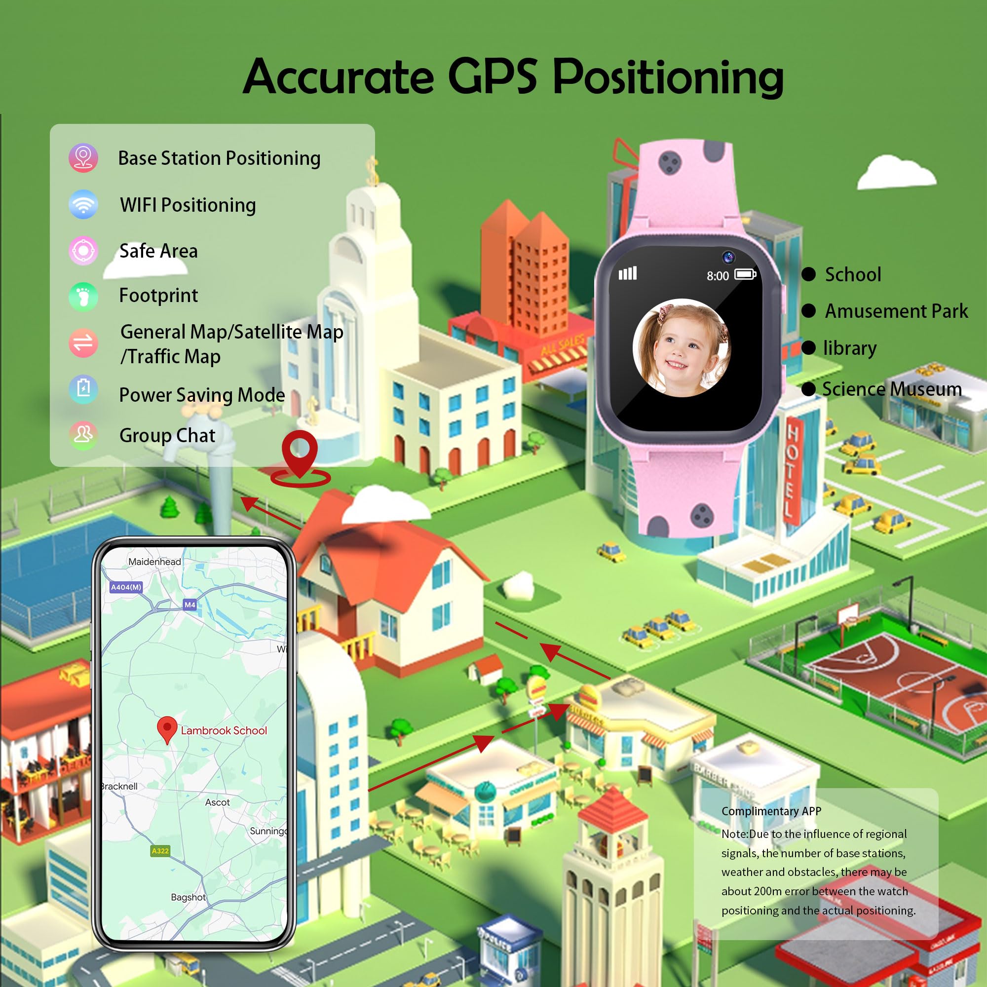 Inteligentny Zegarek dla Dzieci z GPS Lokalizacja Latarka Czat Głosowy Telefon SOS Gry Budzik Model Klasy IP68 Wodoodporny Cyfrowy Smartwatch dla Dzieci Chłopcy Dziewczynki Urodziny Prezenty