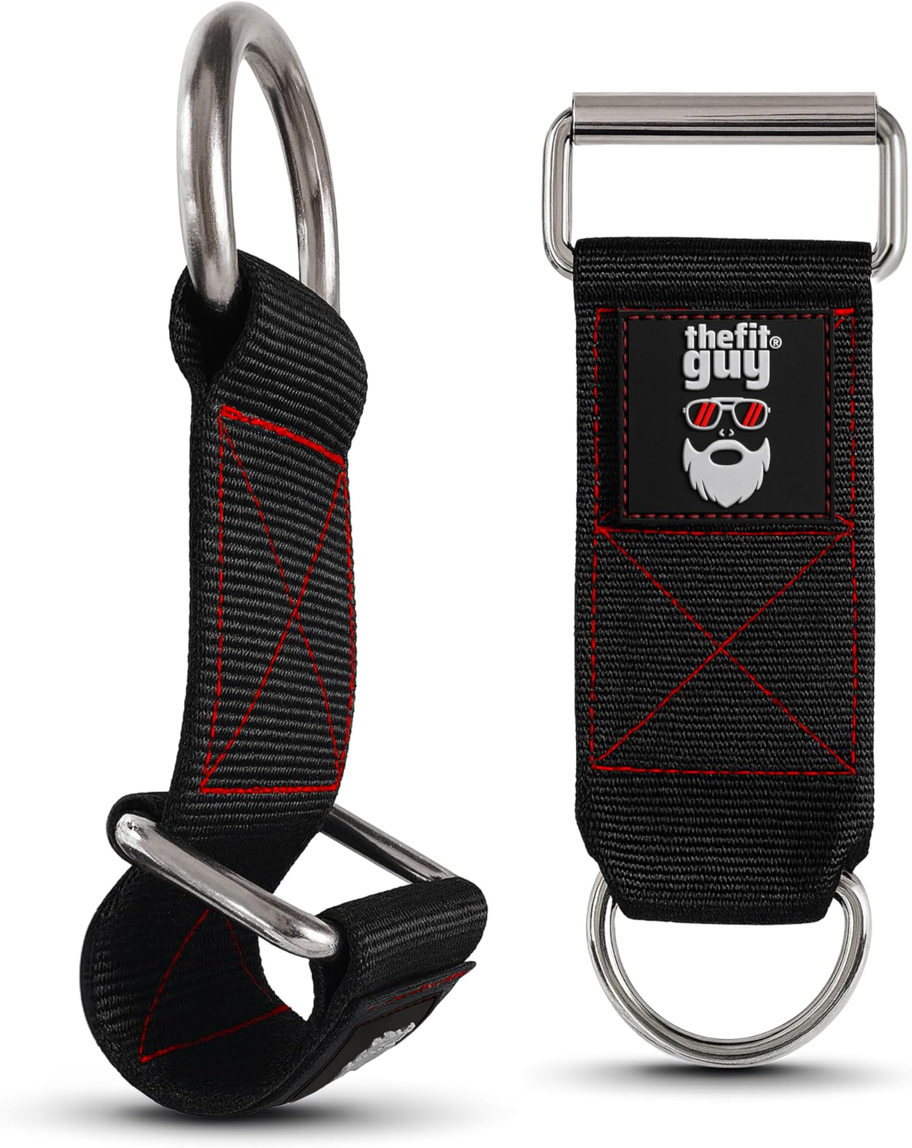 Dumbbell & Barbell Loading Straps | Attachment Straps for Dips, Pullups, Squats | Ultra Strong, Heavy Duty & Secured | Attach any Dumbbell & Barbell to any Dip Belt | 8” & 6” Straps Included