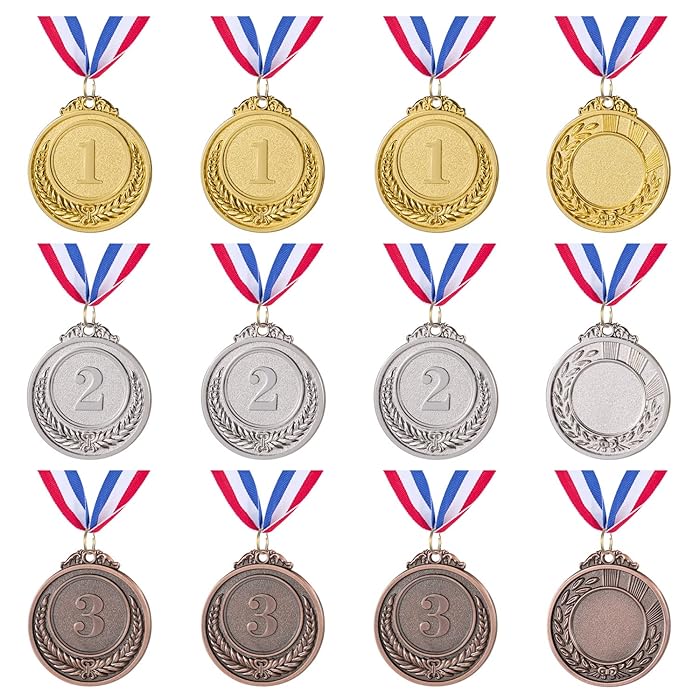 Buy Abaokai 12 Pieces Mini Gold Silver Bronze Award MedalsWinner