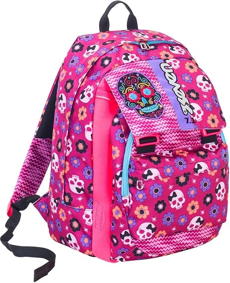 Zaino scuola SEVEN - MEXI GIRL - Rosa - estensibile - VARIANT SYSTEM - 32  LT - elementari e medie inserti rifrangenti : Amazon.it: Valigeria