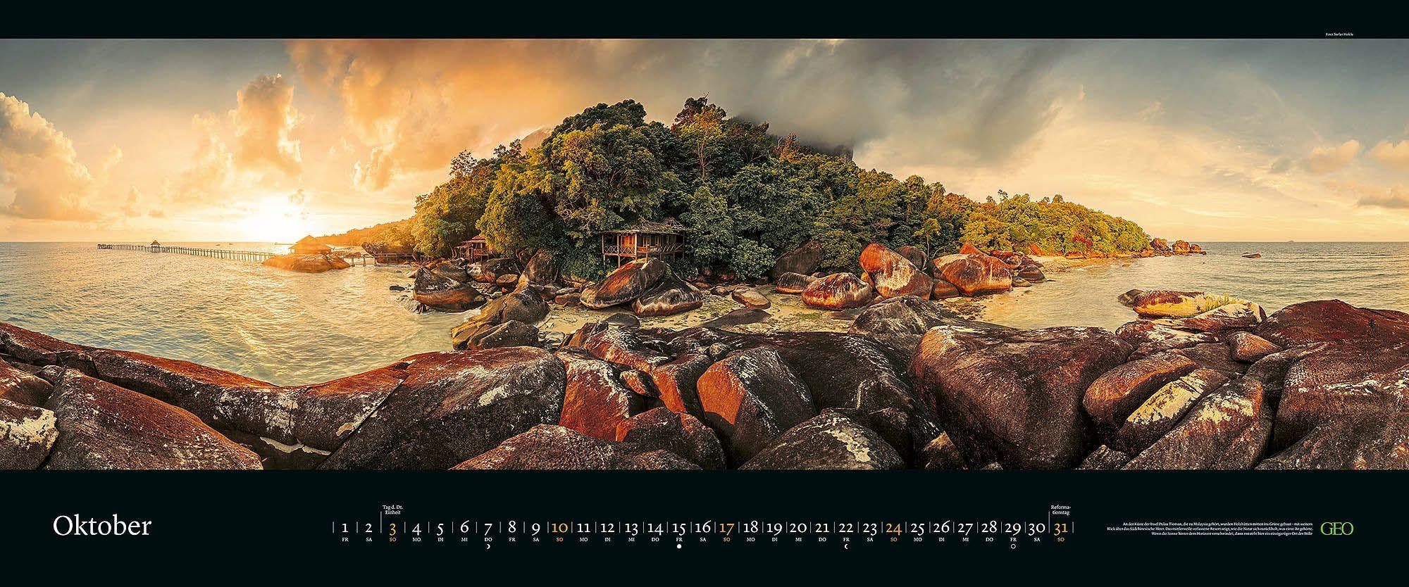 GEO Panorama: Orte der Stille 2027: XXL Wandkalender 120x50 cm mit 12 Naturfotografien, deutschem Kalendarium und Spiralbindung | XXL Wandkalender 120x50 cm mit 12 Naturfotografien, deutschem Kalendarium und Spiralbindung
